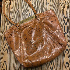 Patricia Nash Shoulder Bag with gold metallic accents